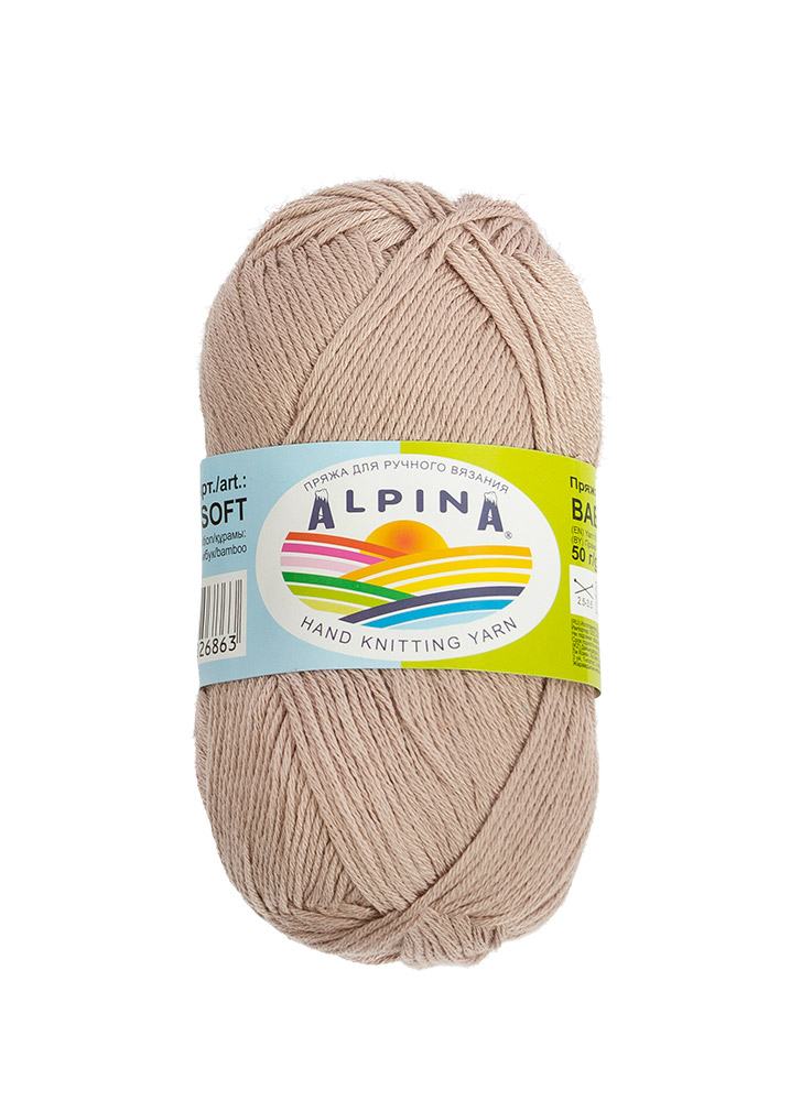 

Alpina Baby super soft, 50% хлопок, 50% бамбук, 10х50 г, 150+-10 м, Бежевый
