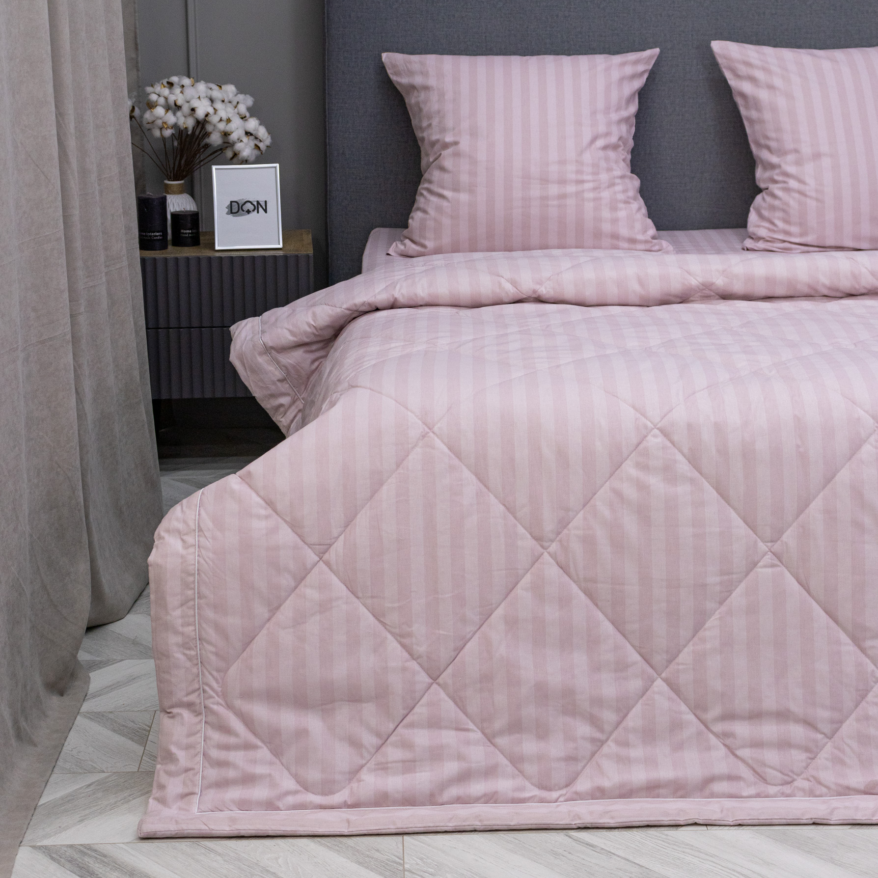 

Комплект с одеялом DonCotton Stripe розовый , 1.5 спальный, Stripe (1.5 спальный)