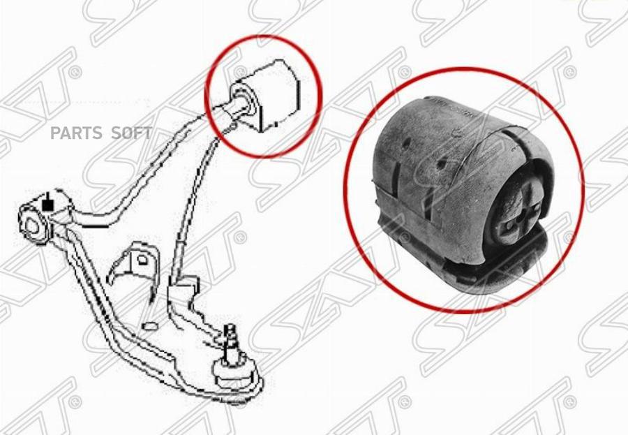 

SAT ST-54570-0M000 Сайлентблок RR переднего нижнего рычага Nissan Sunny B14 /Pulsar N15 /W