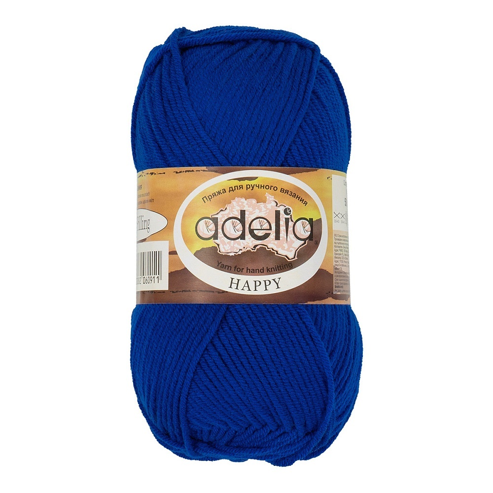 

Adelia Happy, 100% акрил, 10 шт по 50 г, 128 м, цвет 11 ярко-синий