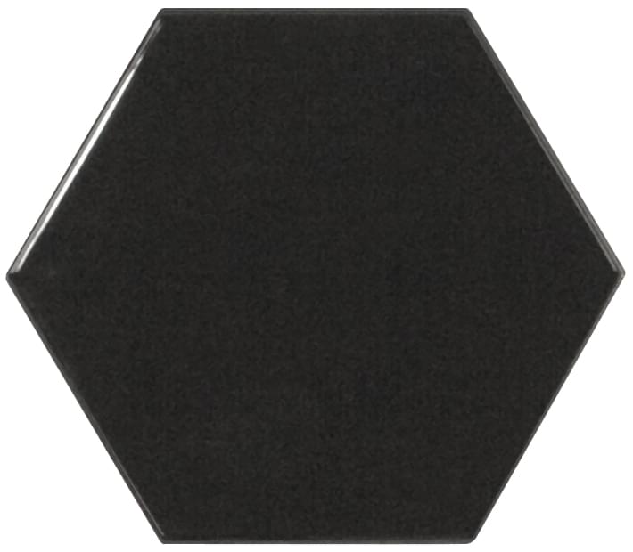 фото Плитка equipe scale hexagon black 10.7x12.4 0.66 м2