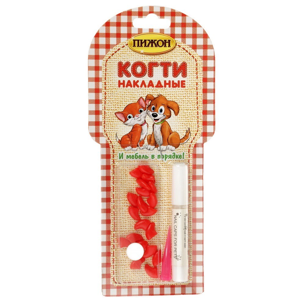

Когти накладные Пижон - Колпачки на когти, S, Красный