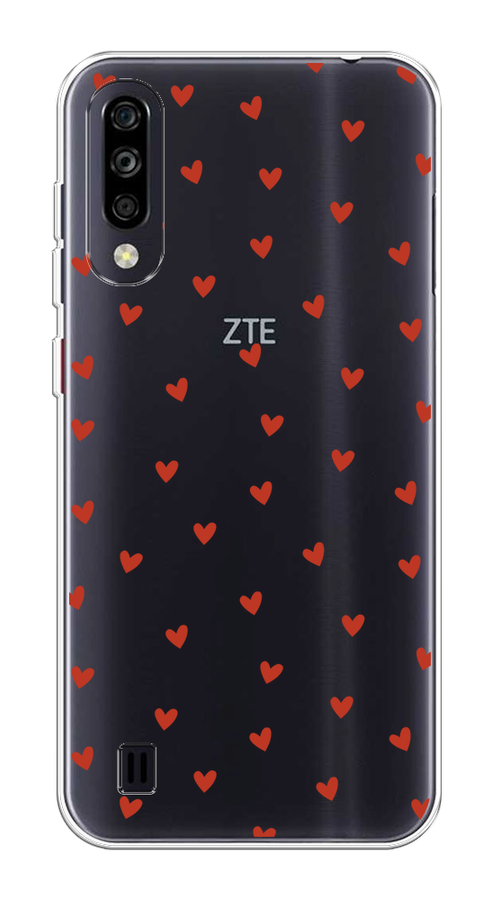 

Чехол на ZTE Blade A7 (2020) "Red hearts", Красный;прозрачный, 133750-1