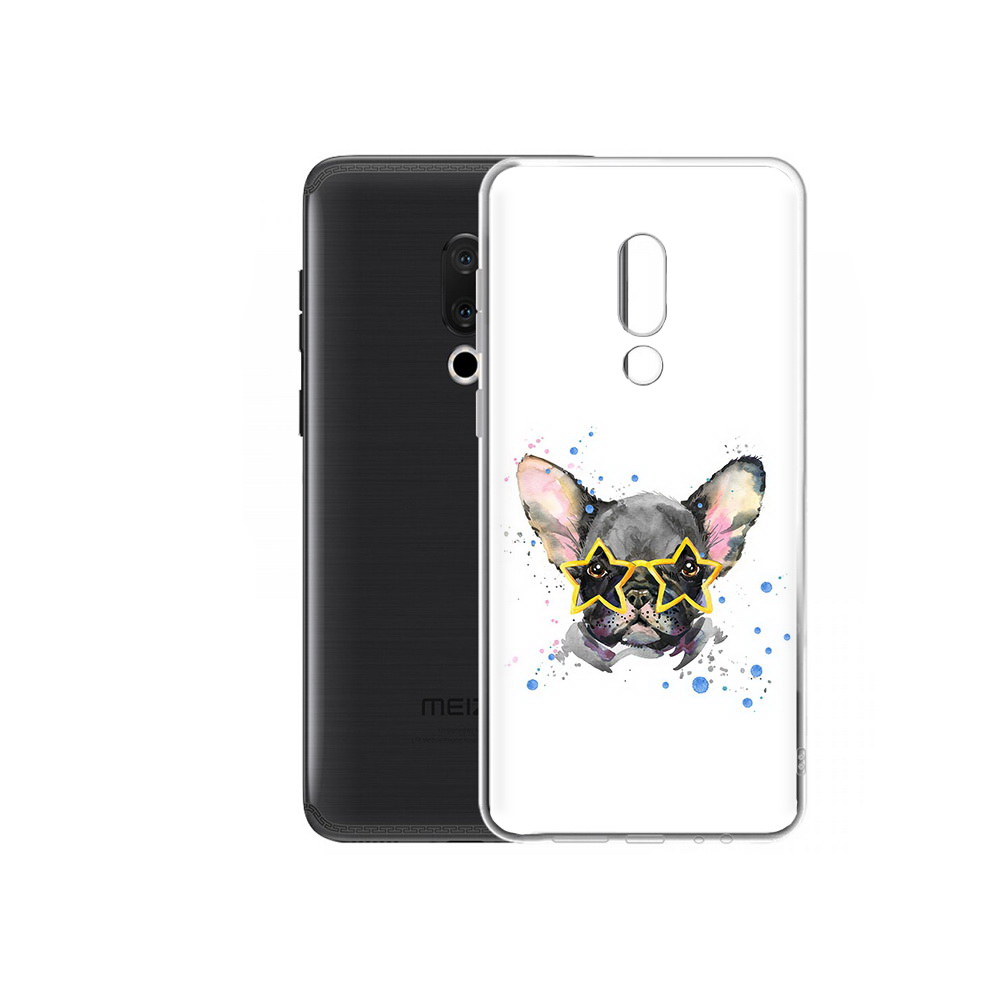 

Чехол MyPads Tocco для Meizu M15 Plus буля в очках, Прозрачный, Tocco