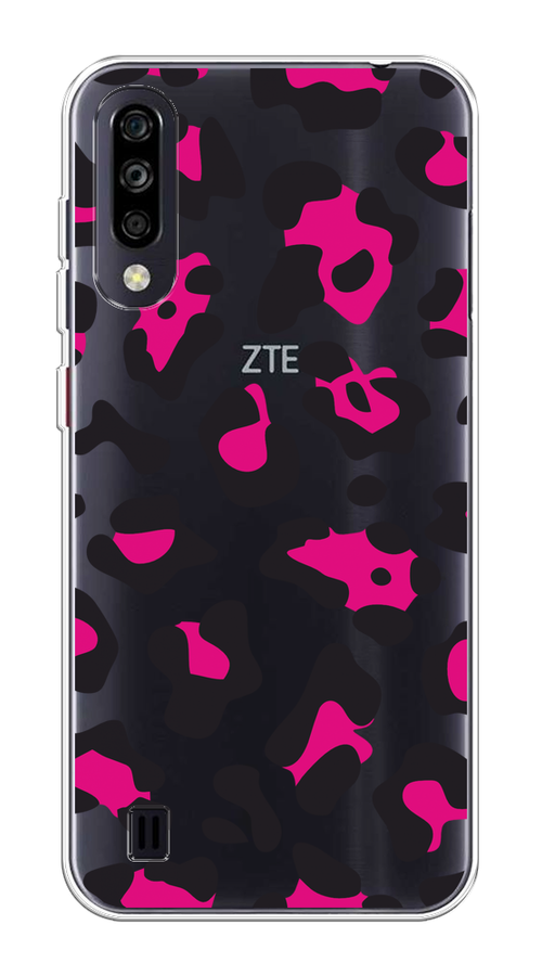 

Чехол на ZTE Blade A7 (2020) "Pink cow spots", Черный;розовый, 133750-1