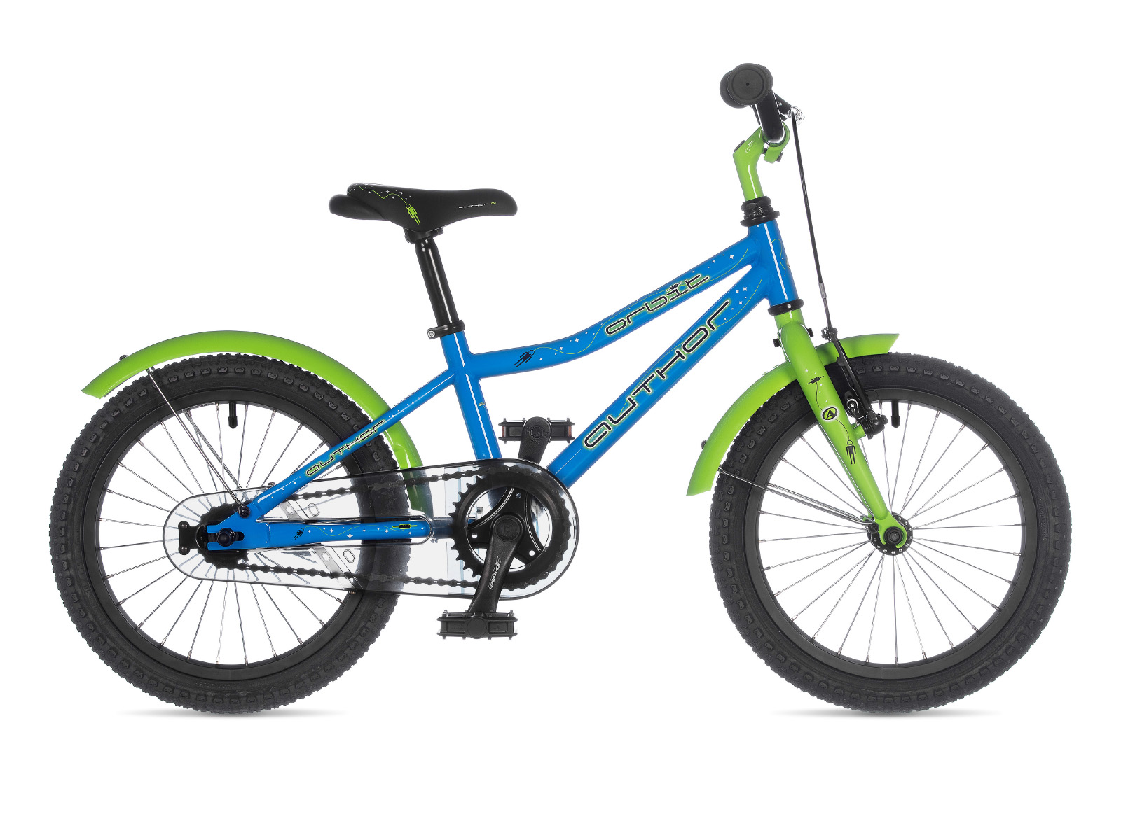 Детский велосипед Author Orbit 2021, синий-салатовый