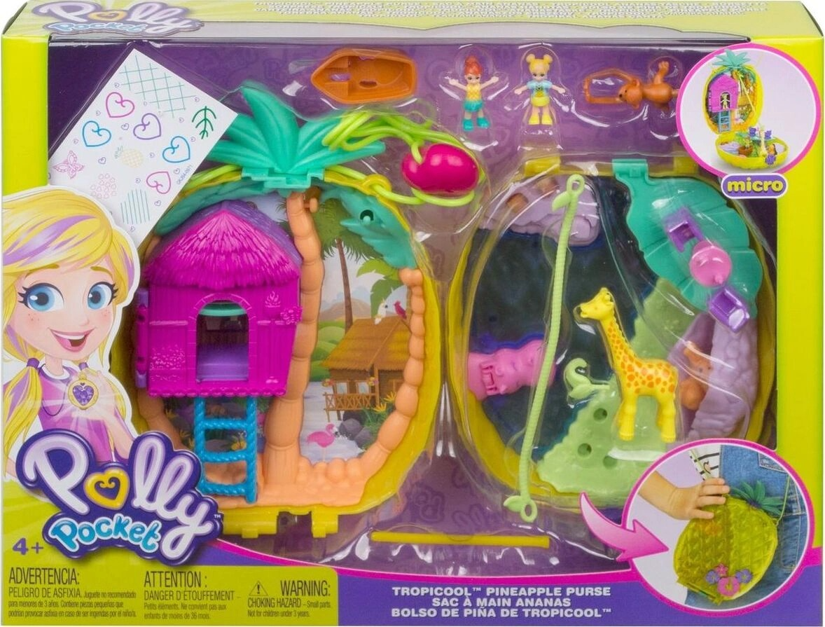 Игровой набор Polly Pocket Возьми с собой Сумочка Ананас GKJ63_GKJ64 7590₽