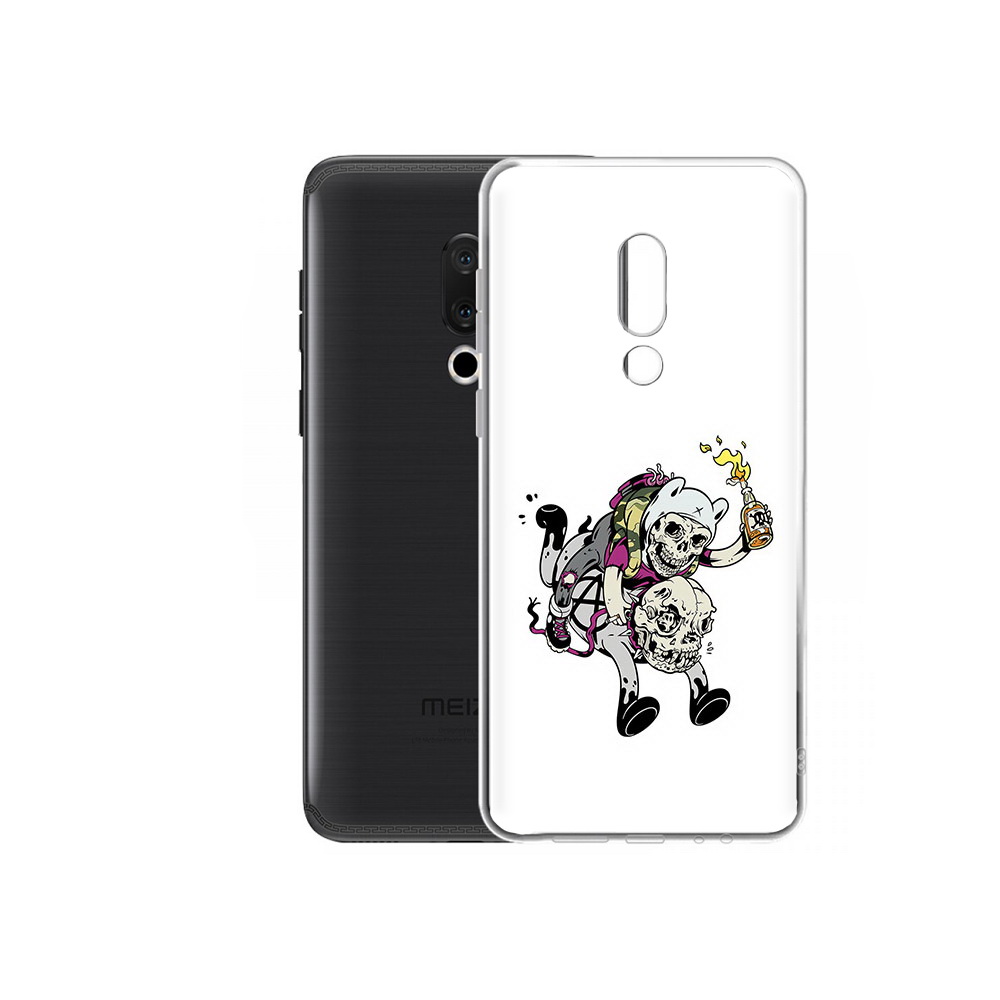 

Чехол MyPads Tocco для Meizu M15 Plus время приключений скелеты, Прозрачный, Tocco