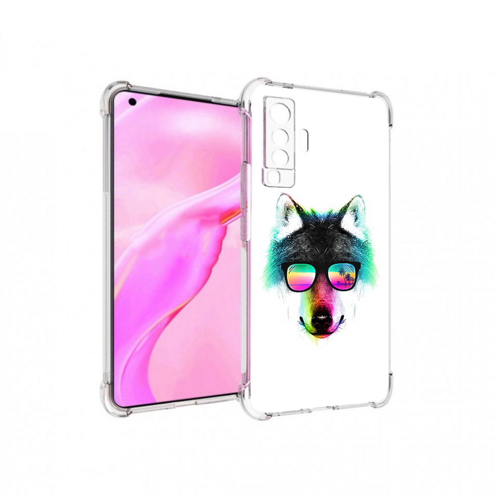

Чехол MyPads Tocco для Vivo X50 радужный волк (PT226969.391.567), Прозрачный, Tocco