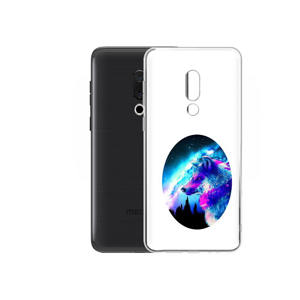 

Чехол MyPads Tocco для Meizu M15 Plus голубой волк, Прозрачный, Tocco