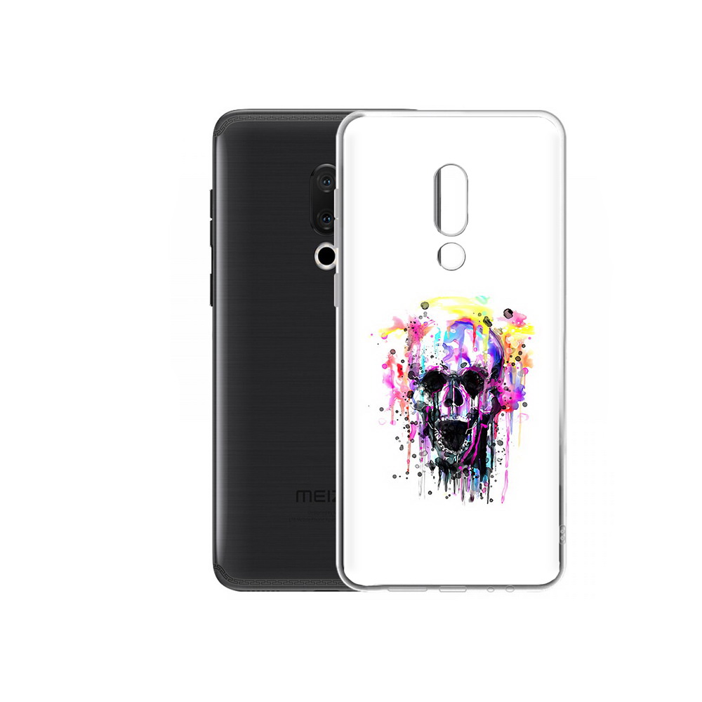 

Чехол MyPads Tocco для Meizu M15 Plus граффити череп, Прозрачный, Tocco