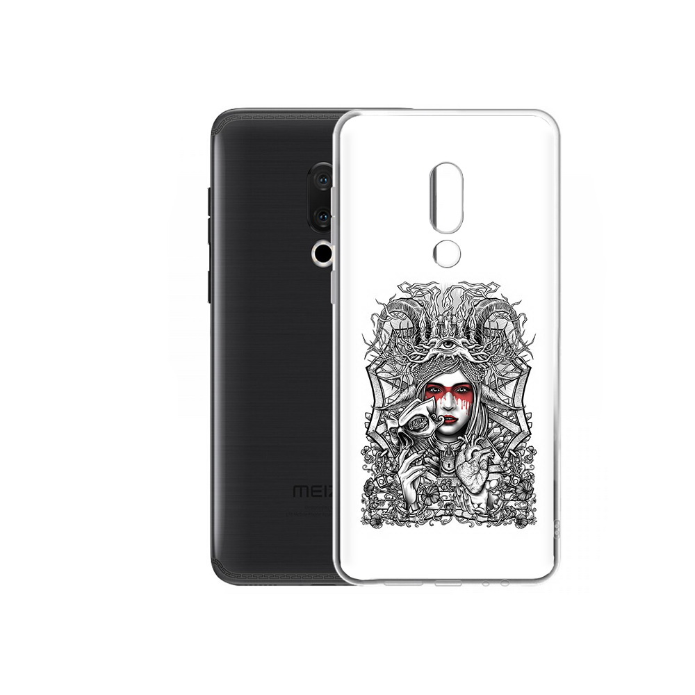 

Чехол MyPads Tocco для Meizu M15 Plus грусная девушка, Прозрачный, Tocco
