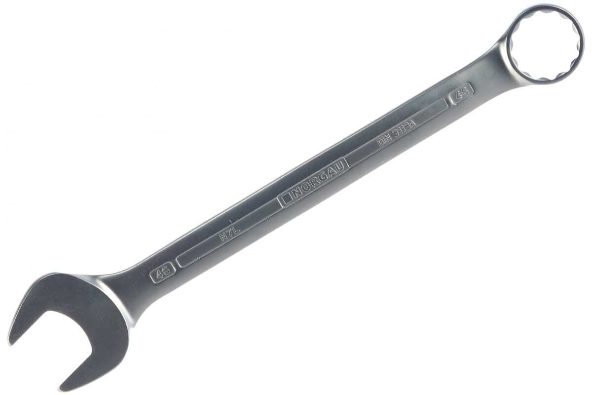 Ключ NORGAU Industrial гаечный 46 мм удлинённый, рожковый и накидной профиль изогнутый накидной гаечный ключ heytec