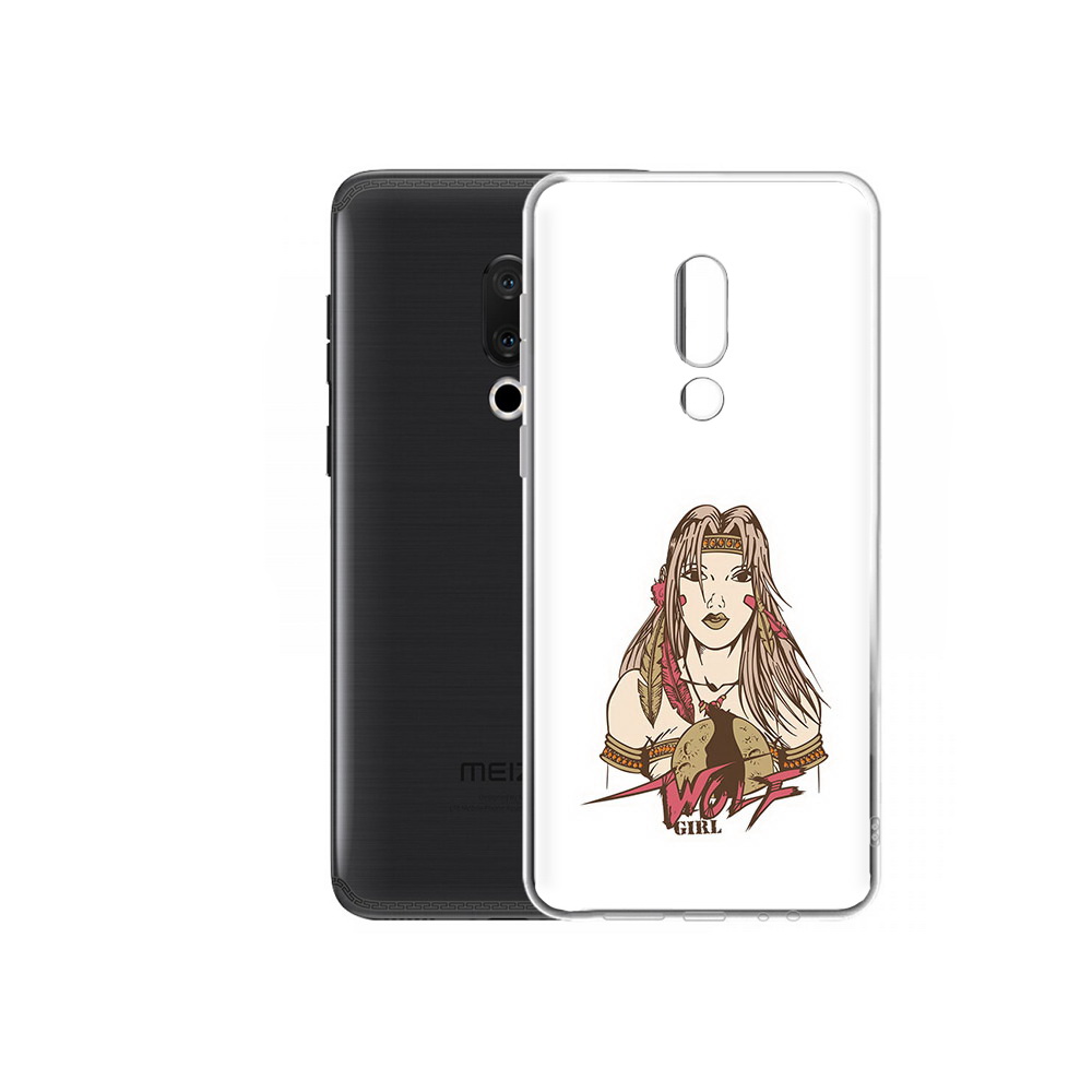 

Чехол MyPads Tocco для Meizu M15 Plus девушка волк, Прозрачный, Tocco