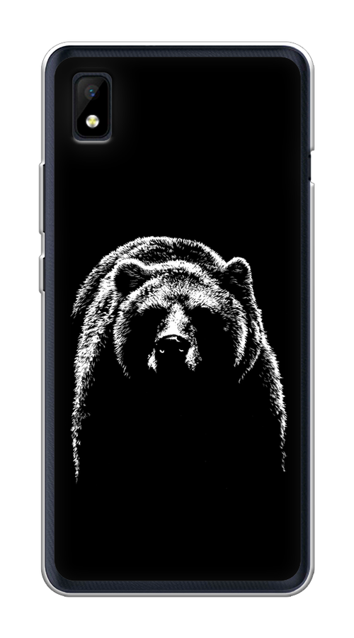 

Чехол на ZTE Blade L210 "Медведь в ночи", Белый;черный, 134150-1