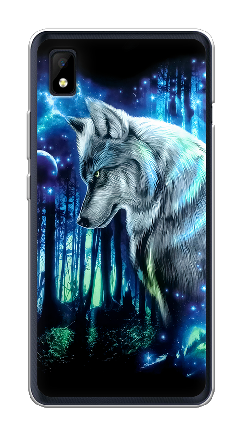 

Чехол на ZTE Blade L210 "Сказочный волк", Синий;серебристый;черный, 134150-1