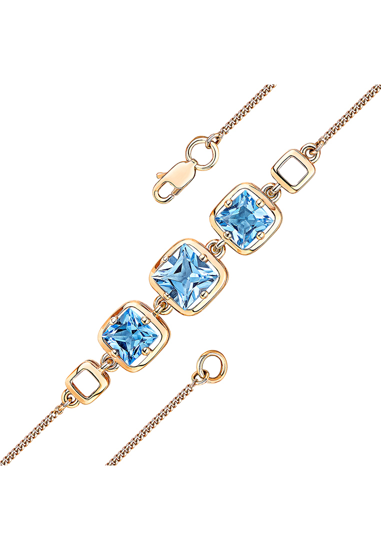 

Браслет из красного золота р.  Kari Jewelry ПР-132151-ТП-, топаз, ПР-132151-ТП-17