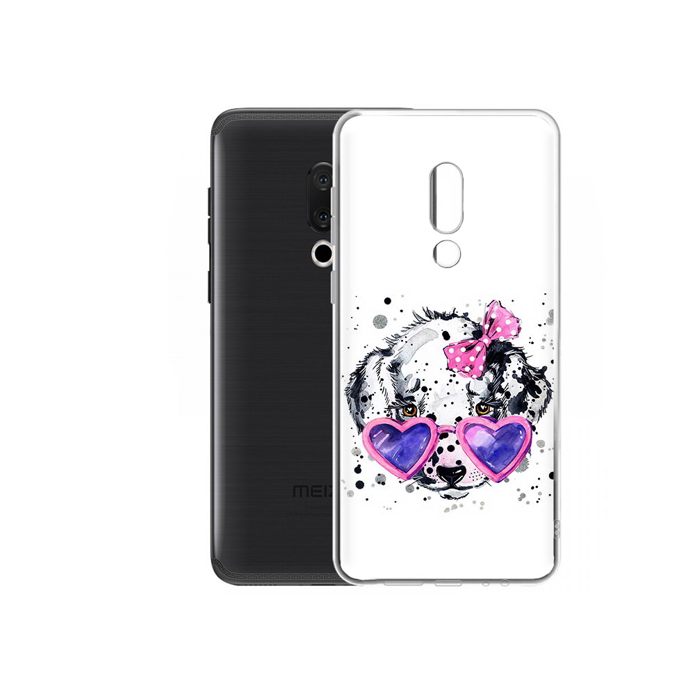 

Чехол MyPads Tocco для Meizu M15 Plus долматинец в очках, Прозрачный, Tocco
