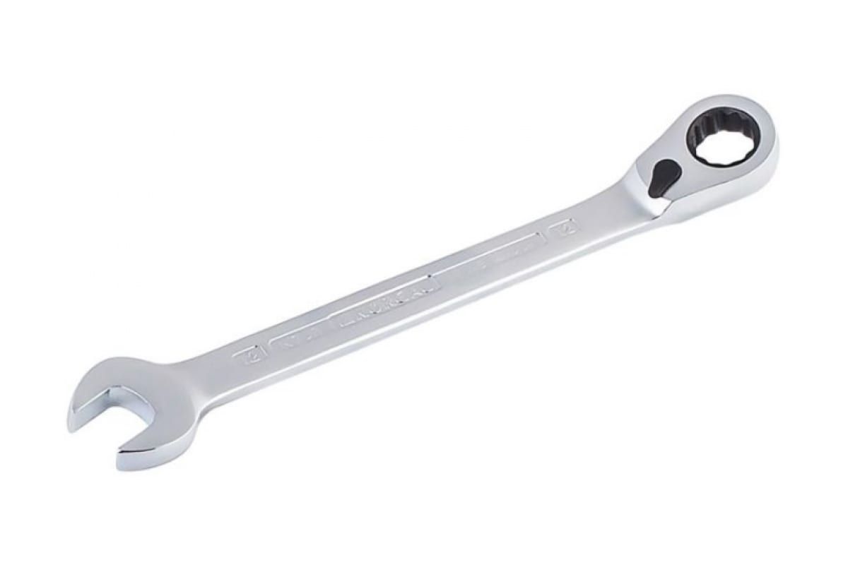 Ключ NORGAU Industrial гаечный с переключающейся трещоткой 14 мм, накидной профиль ключ гаечный рожково накидной с трещоткой wera 13 мм