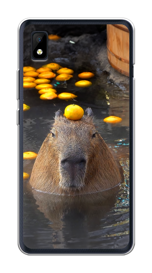 

Чехол на ZTE Blade L210 "Капибара отдыхает", Коричневый;оранжевый;серый, 134150-1