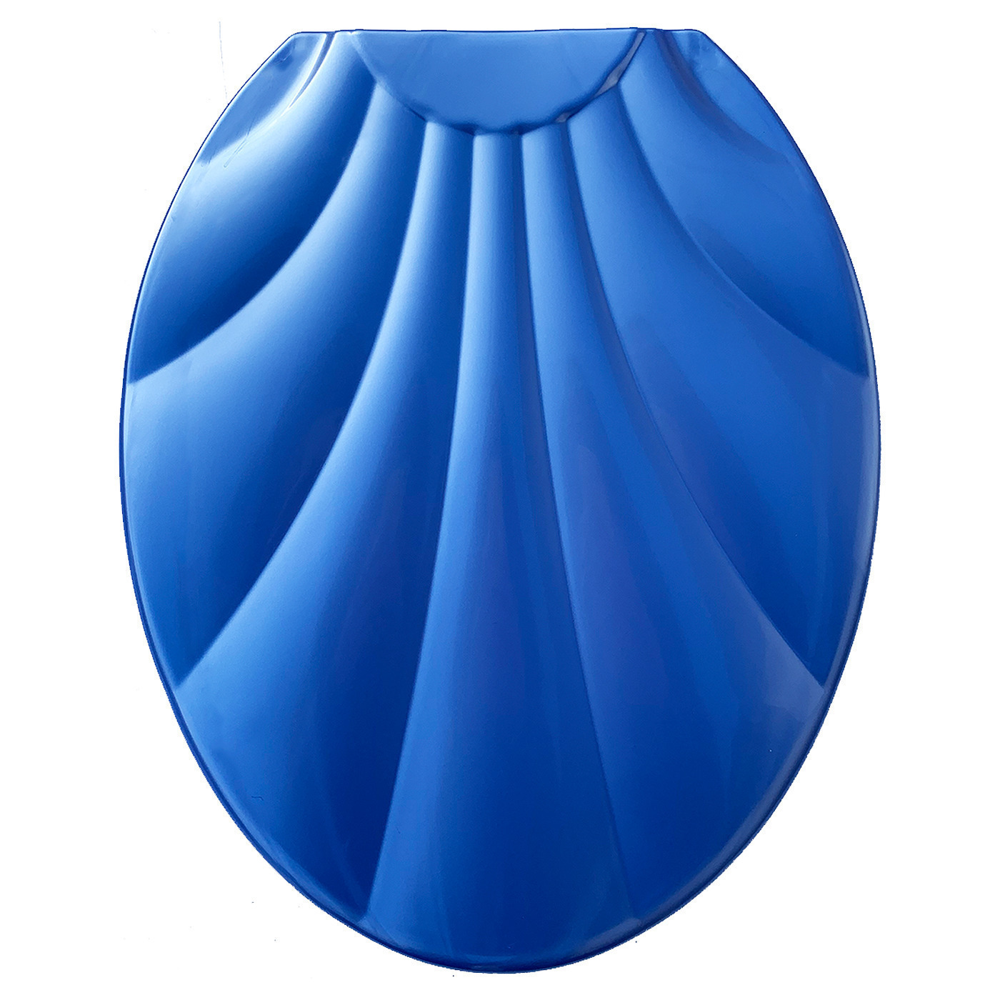 фото Сиденье для унитаза ракушка, 44,5x37 см.,+комплект креплений, голубая перламутровая росспласт
