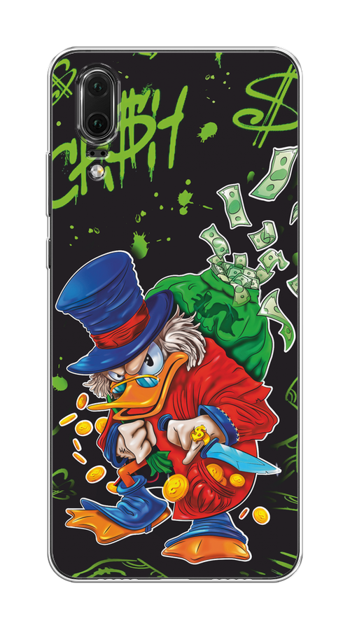 

Чехол на Huawei P20 "Скрудж Макдак с мешком денег", Красный;синий;зеленый;черный, 64350-1