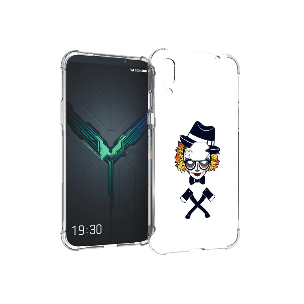 

Чехол MyPads Tocco для Xiaomi Black Shark 2 девушка в маске с топорами рисунок, Прозрачный, Tocco