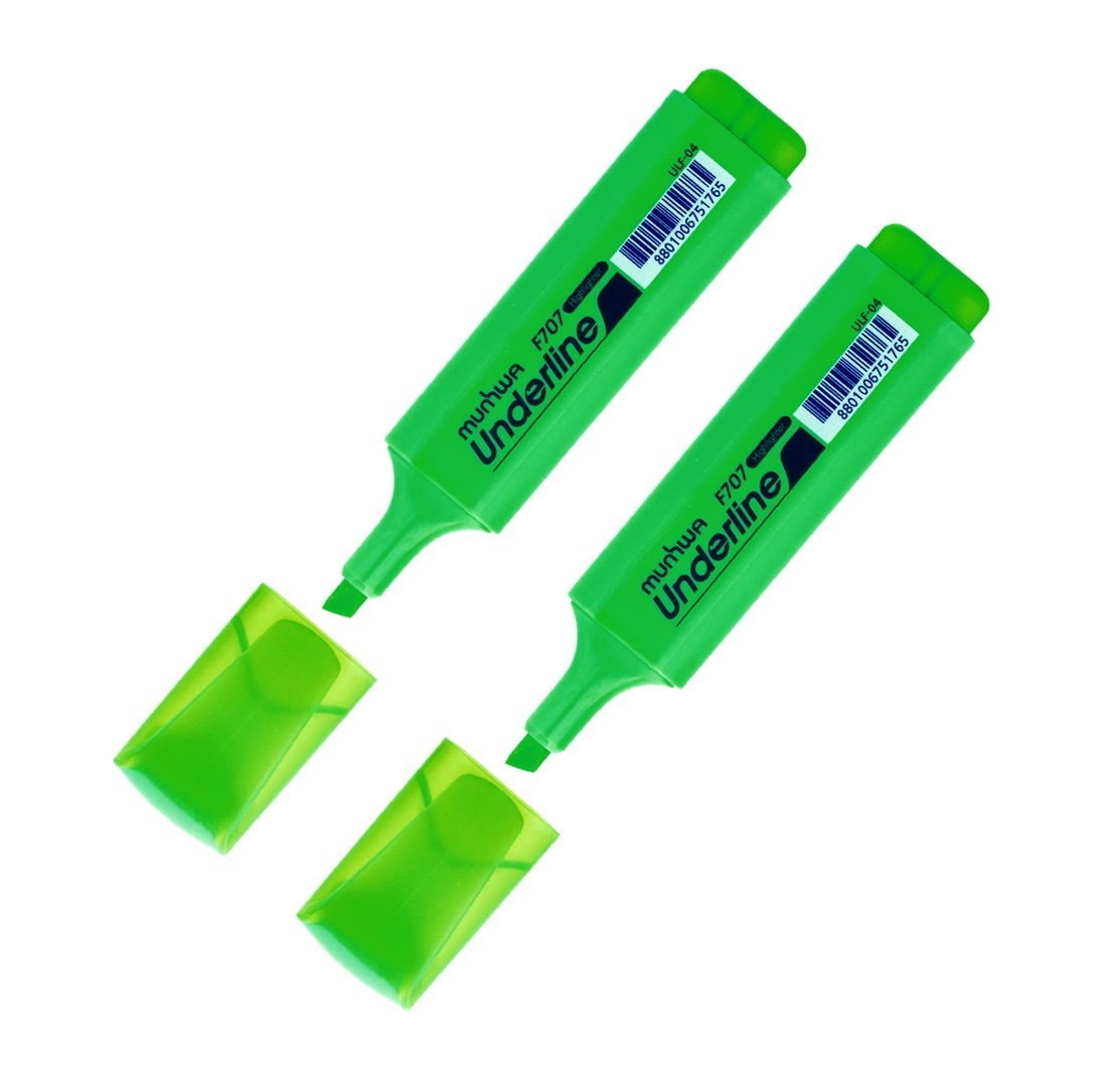 

Текстовыделитель MunHwa UnderLine зеленый, 1-5 мм 2 штуки