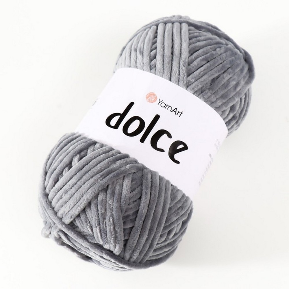 

Пряжа "Dolce" 100% микрополиэстер 120м/100гр (760 серый), Пряжа для вязания "Dolce"
