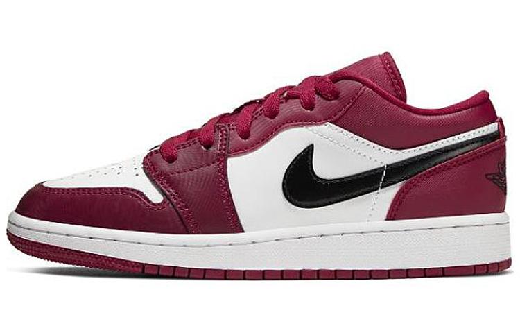 

Кеды унисекс Jordan Air Jordan 1 Low Noble Red GS розовые 36.5 EU, Розовый, Air Jordan 1 Low Noble Red GS