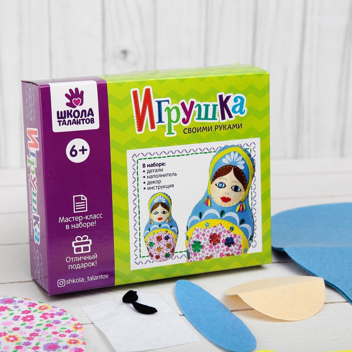 

Набор для создания игрушки из фетра «Матрёшка», игла, инструкция, Игрушка из фетра своими руками
