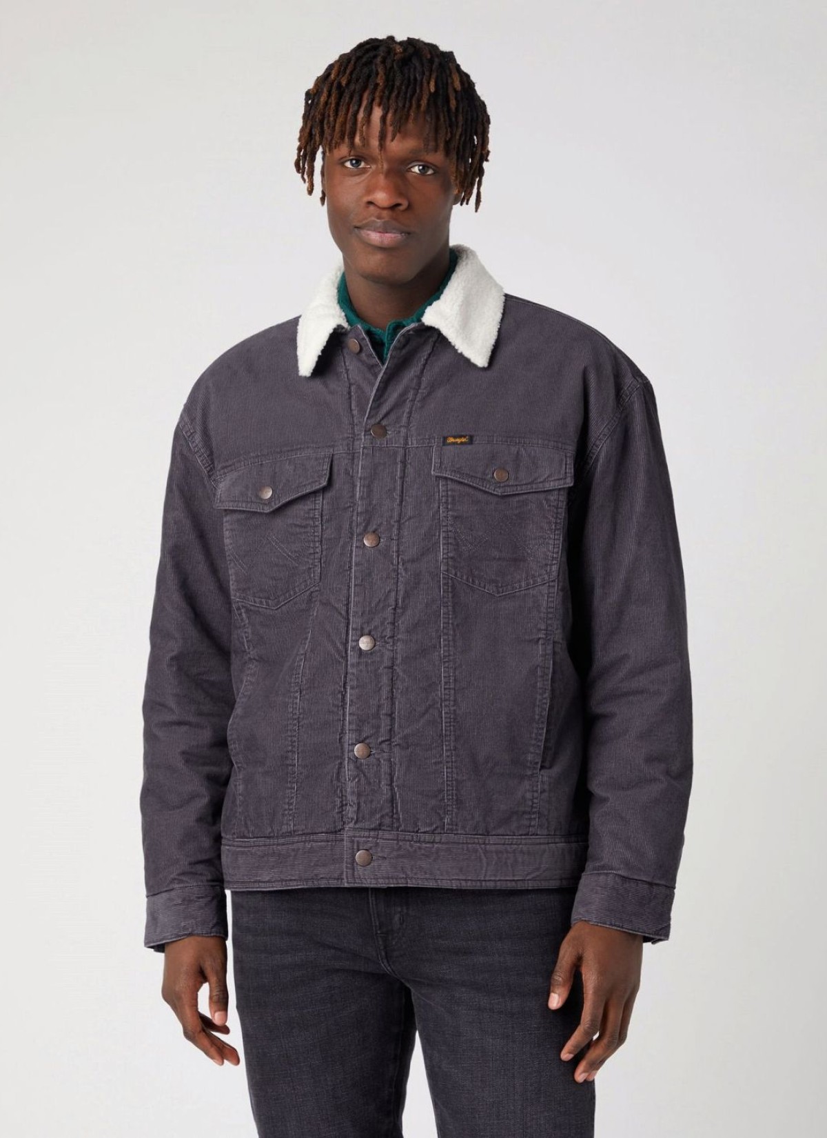 

Куртка мужская Wrangler Men Antifit Sherpa Jacket серая XL, Серый, Men Antifit Sherpa Jacket