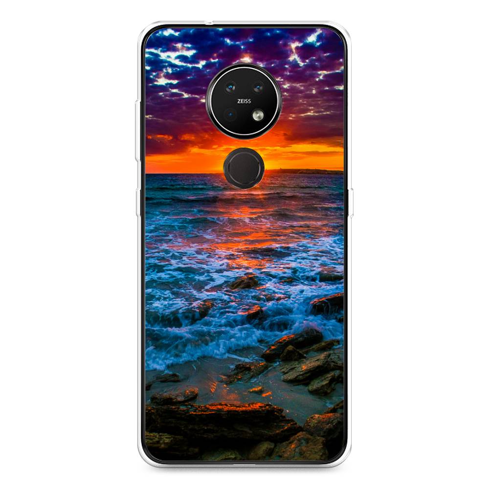 

Чехол на Nokia 6.2 "Закат 1", Оранжевый;синий, 123050-2