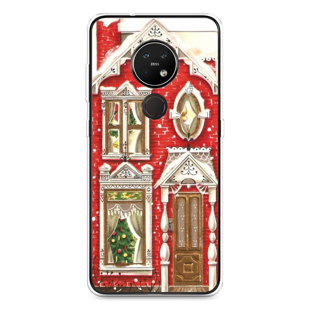 

Чехол на Nokia 6.2 "Пряничный домик", Белый;красный;зеленый, 123050-5