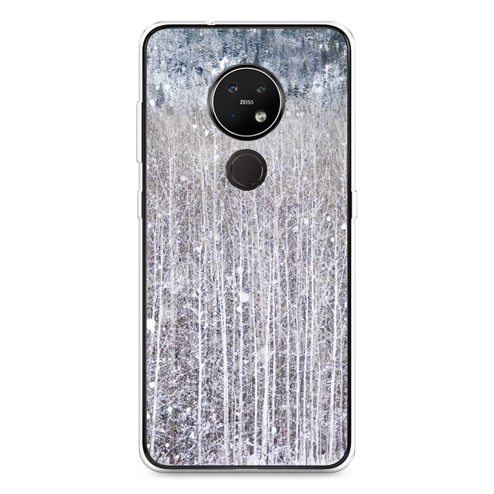 

Чехол на Nokia 6.2 "Снежный лес", Бежевый;серый;белый, 123050-5