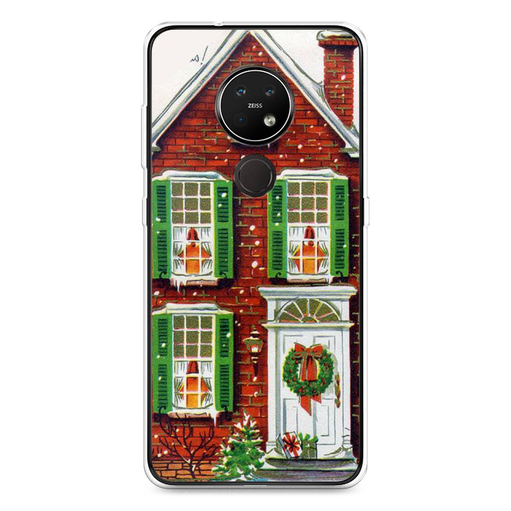 

Чехол на Nokia 6.2 "Рождественский дом", Зеленый;красный;белый, 123050-5