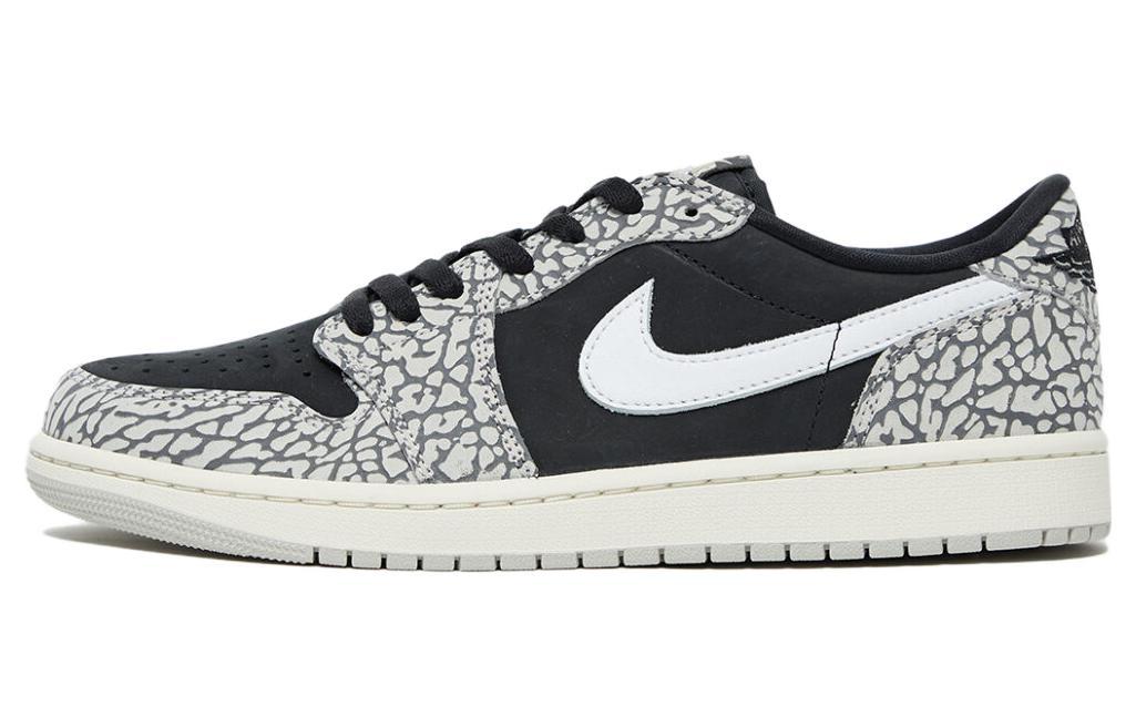

Кеды унисекс Jordan Air Jordan 1 Low OG Black Elephant серые 46 EU, Серый, Air Jordan 1 Low OG Black Elephant