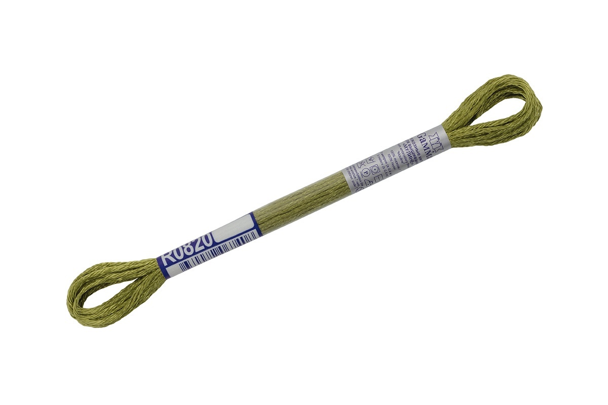 

Gamma мулине, 100% вискоза, 12х8 м, R0820, хаки, Зеленый