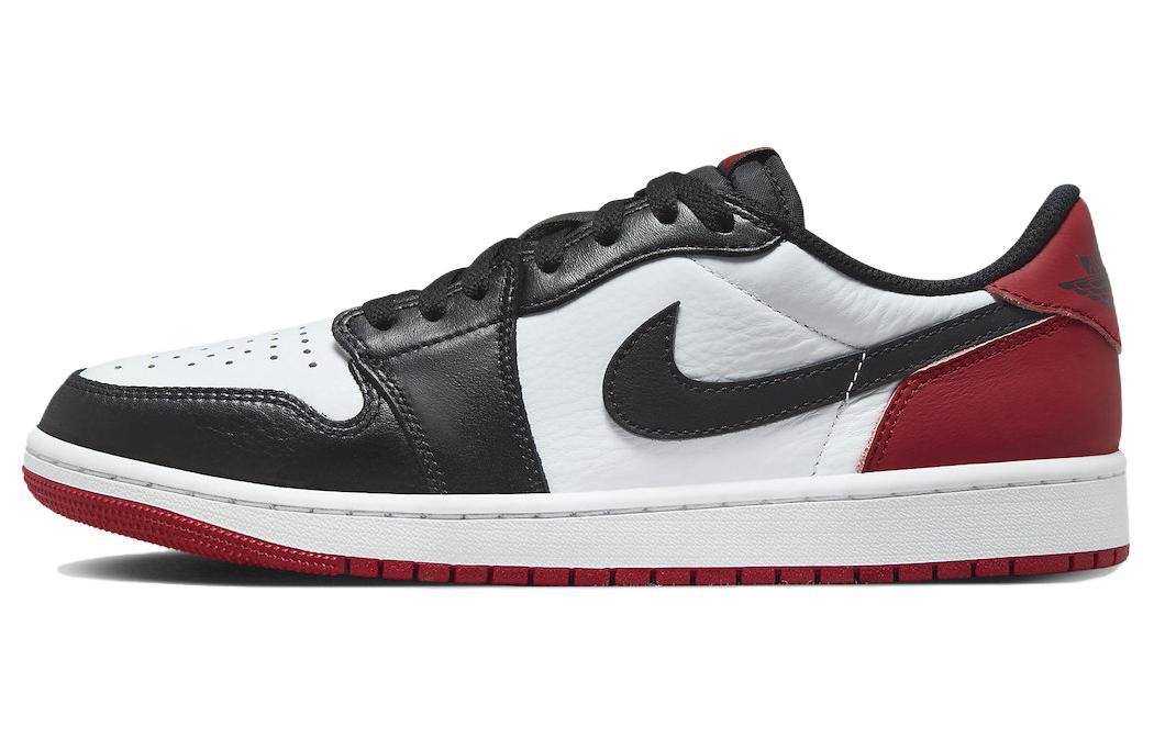 

Кеды унисекс Jordan Air Jordan 1 Low OG Black Toe разноцветные 44.5 EU, Разноцветный, Air Jordan 1 Low OG Black Toe