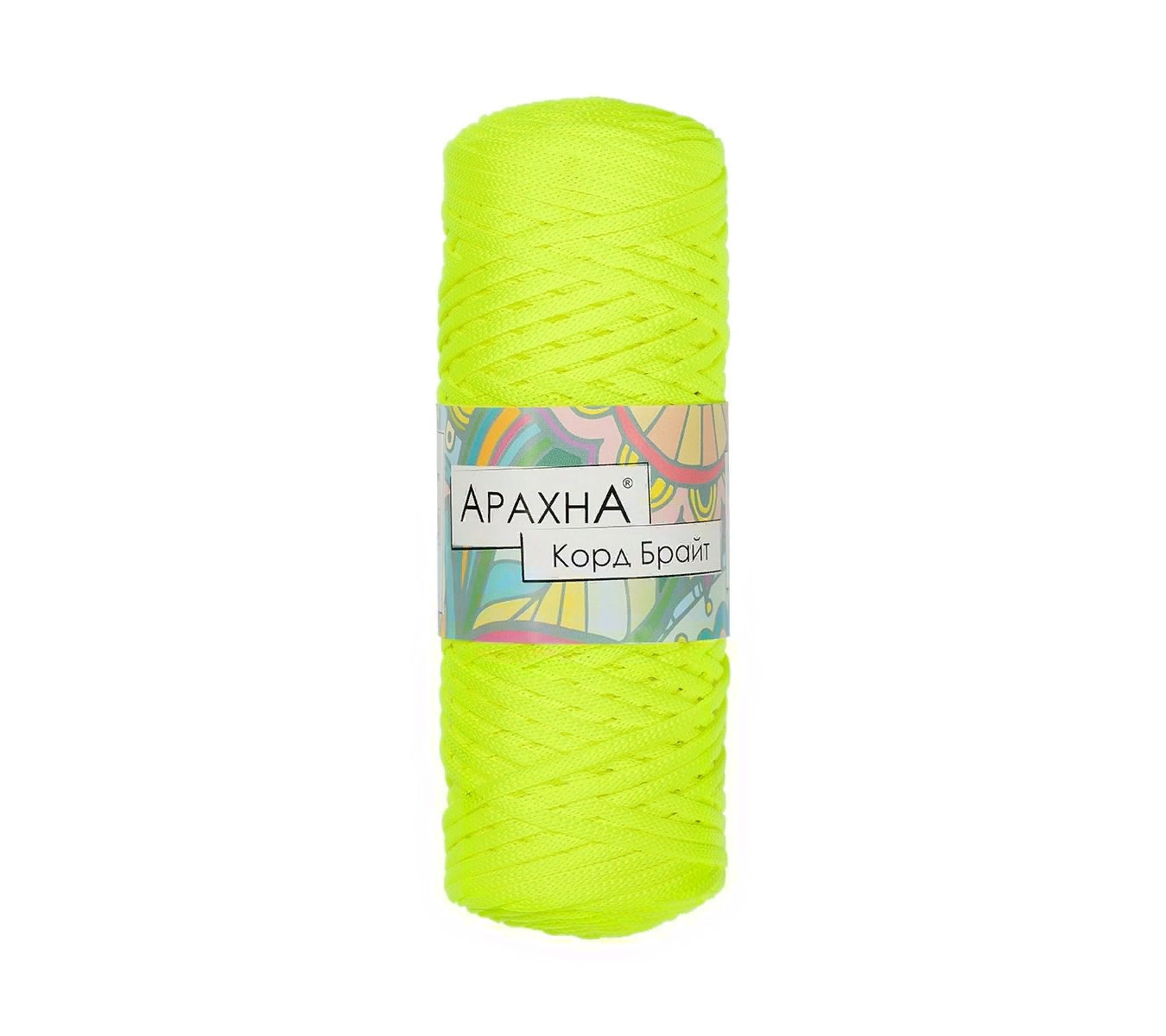 

ARACHNA Cord Bright, 100% полиэфир, 3х210+/-10 г, 100+/-5 м, №501, желтый неон