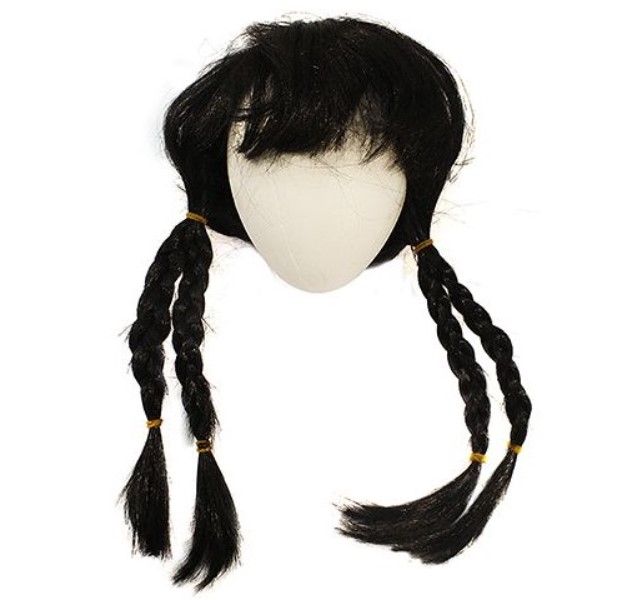 фото Волосы для кукол (косички), цвет: черный, 12 см arts&crafts 7708435