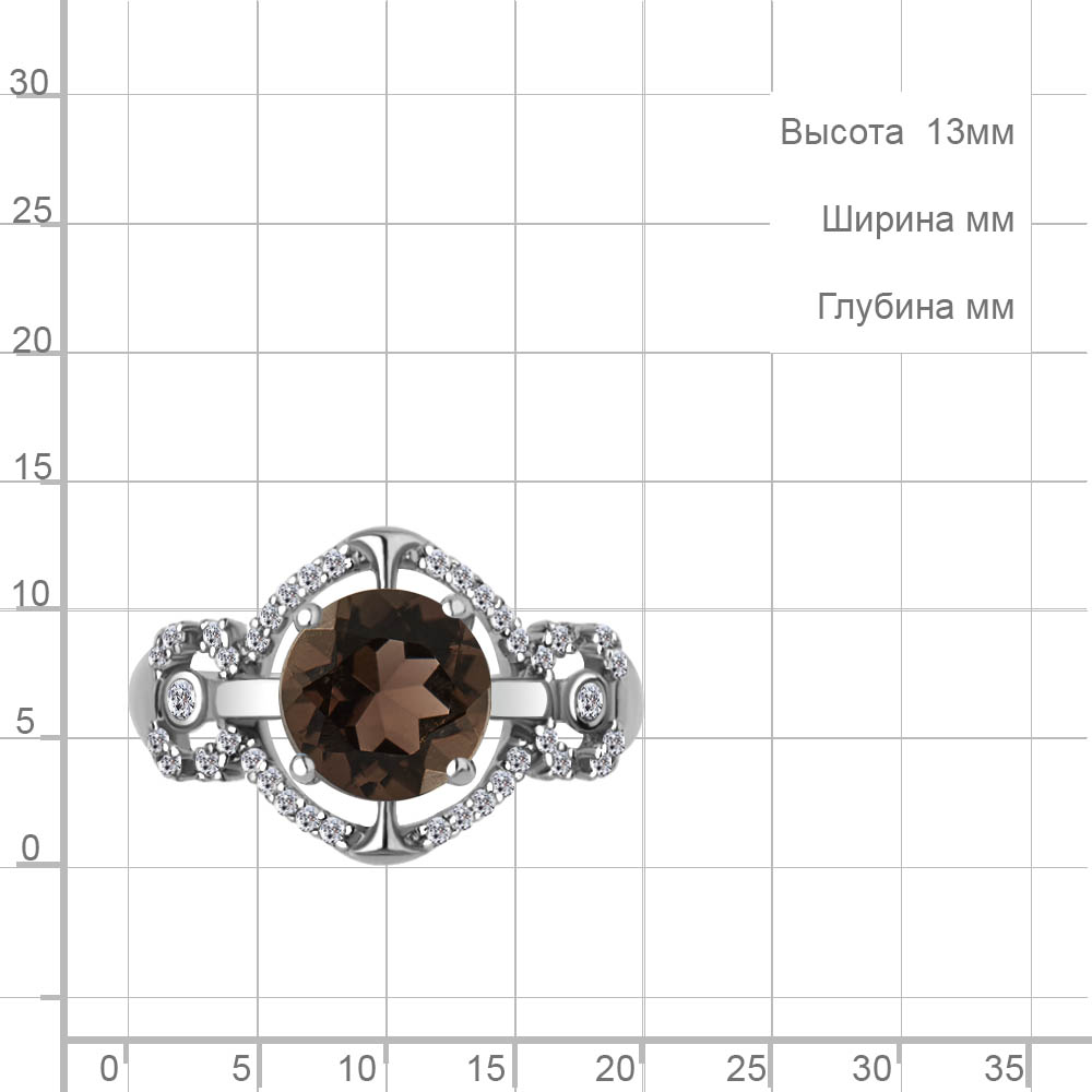 

Кольцо из серебра р. , AQUAMARINE 6558301А_925_р, 6558301А_925_р