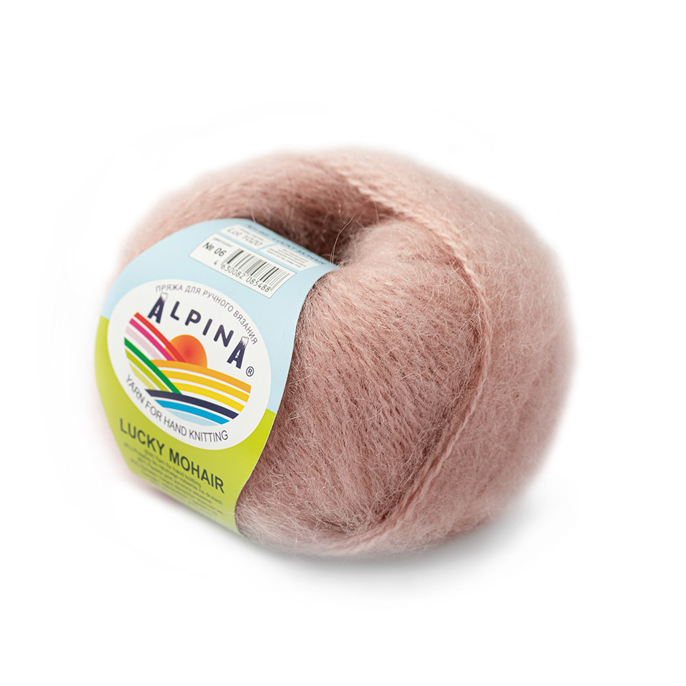 

Alpina Lucky Mohair, 10 шт по 50 г, 150 м, 06 античная роза