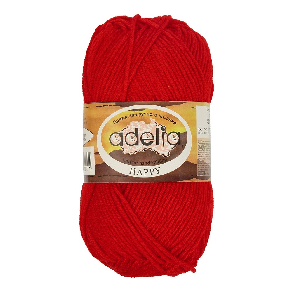 

Adelia Happy, 100% акрил, 10 шт по 50 г, 128 м, цвет 15 красный