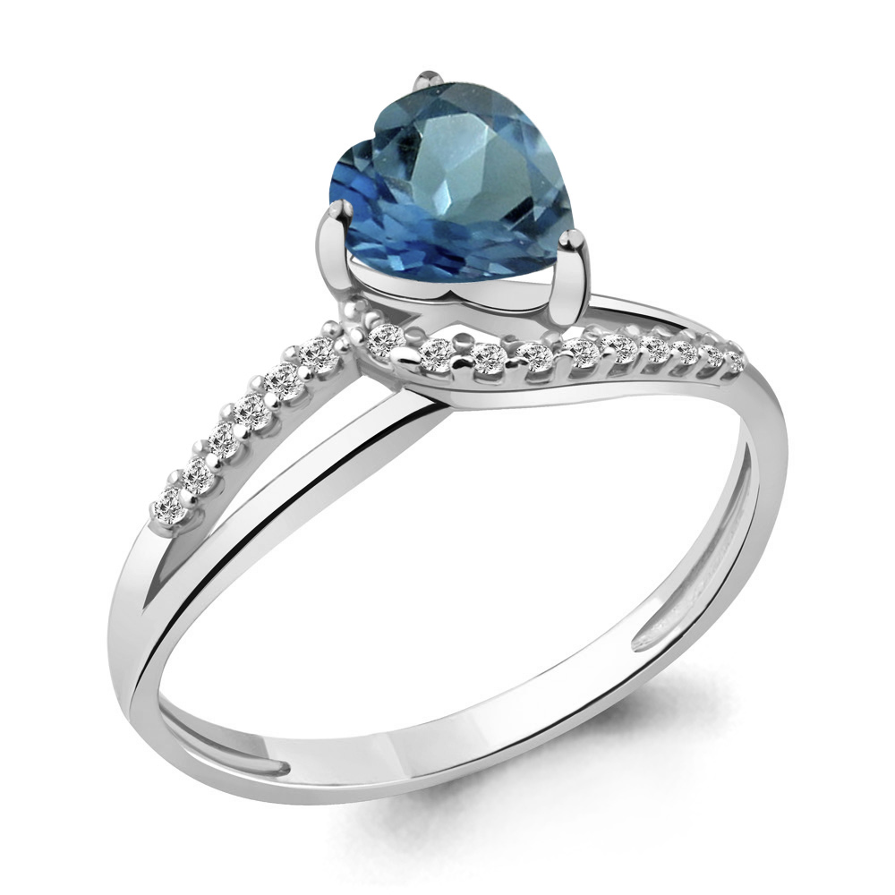 

Кольцо из серебра р.  AQUAMARINE 6519108А_925_р, 6519108А_925_р