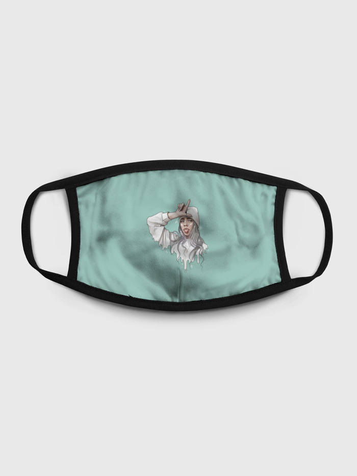 

Многоразовая маска унисекс Burnettie Billie Eilish Mint Art, Разноцветный, Billie Eilish Mint Art