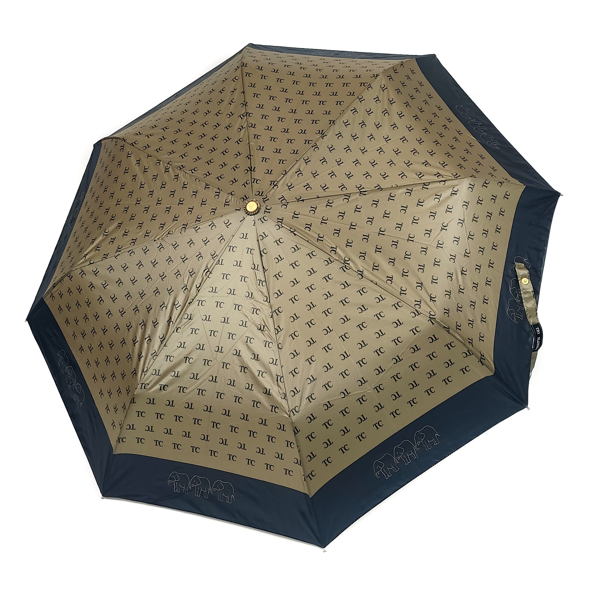 Зонт складной женский автоматический Три Слона 3808-03 коричневый