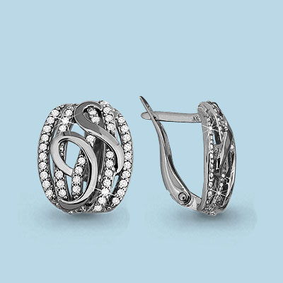 Серьги из серебра 42591А_925_р