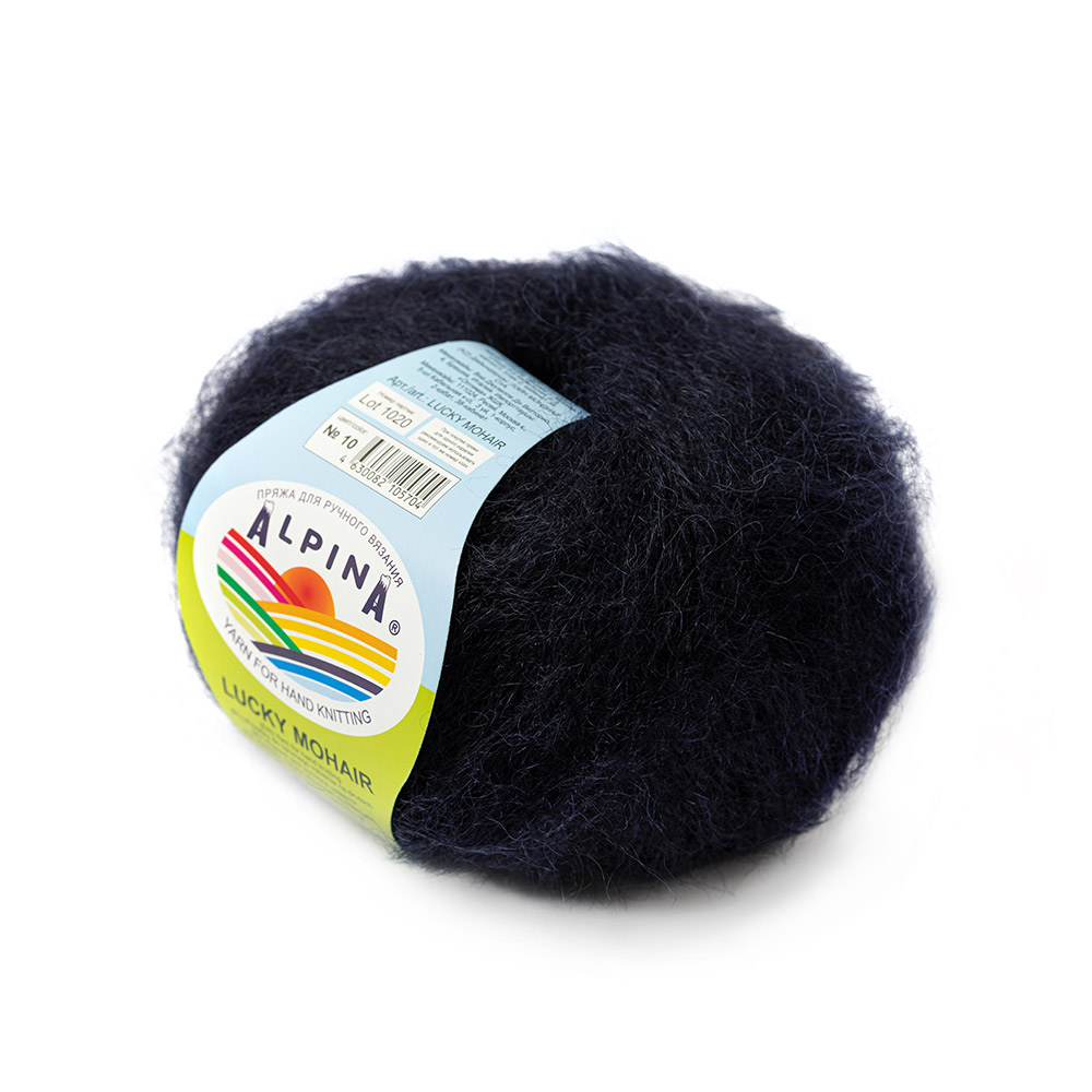 

Alpina Lucky Mohair, 10 шт по 50 г, 150 м, 10 темно-синий