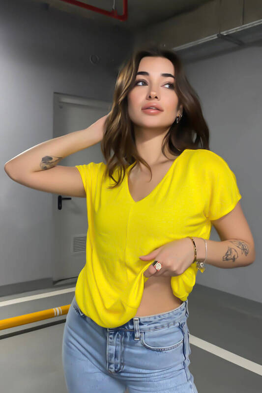 

Футболка женская Zechka zck0421-SARI желтая XL (доставка из-за рубежа), zck0421-SARI